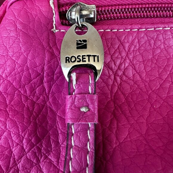 ROSETTI WOMEN SHOULDER HANDBAG, PINK COLOR, MULTIPLE POCKETS WITH ZIPPERS - Picture 6 of 10